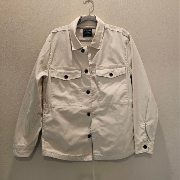 Abercrombie & Fitch Canvas Cotton Button Down Jacket Size XS - Picture 1 of 6